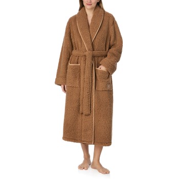 DKNY Chill In Style Robe Brun polyester Large Dame
