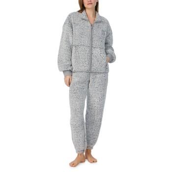 DKNY Chill In Style Zip Top Jogger Set Grå polyester Medium Dame