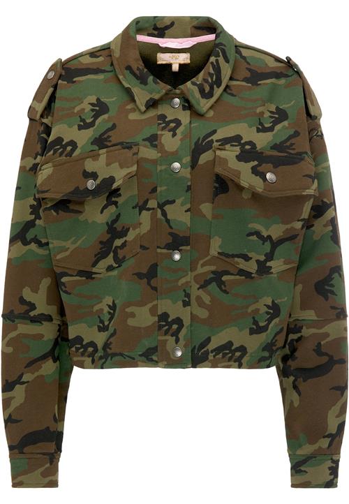 MYMO Sweatjakke  mørkebrun / khaki / oliven / sort