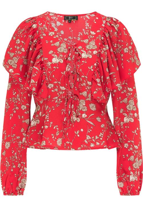 faina Bluse  beige / brun / rød / sort