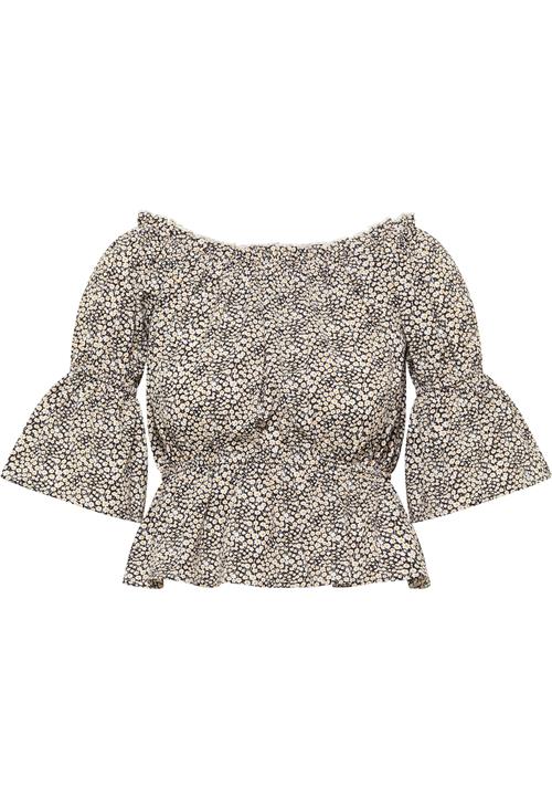 myMo ROCKS Bluse  gul / sort / hvid