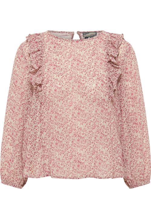 DreiMaster Vintage Bluse  lysebeige / pastelrød