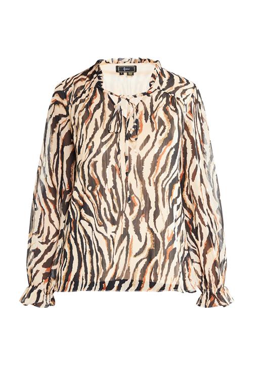 faina Bluse  creme / guld / orange / sort