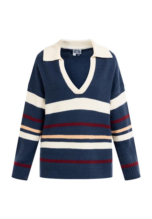 DreiMaster Maritim Pullover 'Palpito'  sand / navy / mørkerød / hvid