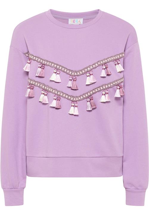 IZIA Sweatshirt  mørkebeige / lilla / offwhite