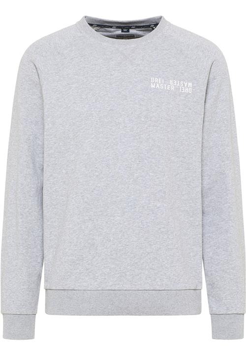 DreiMaster Maritim Sweatshirt 'Bridgeport'  grå-meleret / hvid