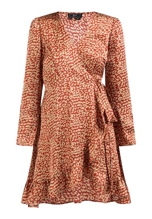 faina Kjole  beige / rustrød