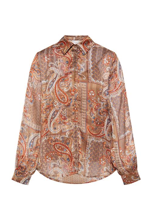 Usha Bluse  lysebrun / blandingsfarvet