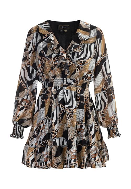 faina Kjole  chamois / grå / sort / hvid