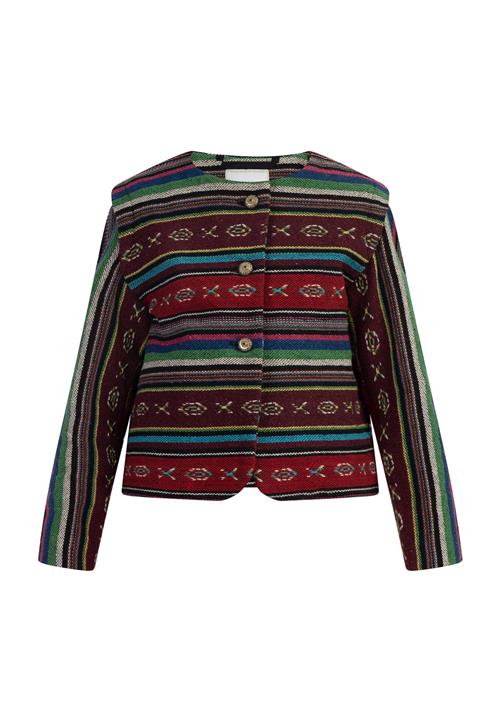 IZIA Overgangsjakke  brun / grøn / rød / sort