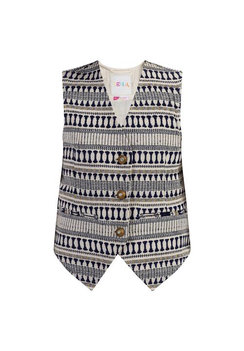 IZIA Vest  navy / guld / uldhvid