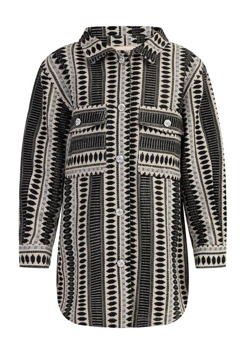 IZIA Overgangsjakke  sort / sølv / uldhvid