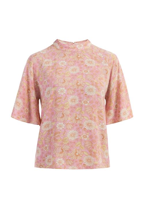 Usha Bluse  creme / lysegul / lyserød