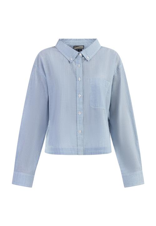 DreiMaster Vintage Bluse  lyseblå / sølv / hvid
