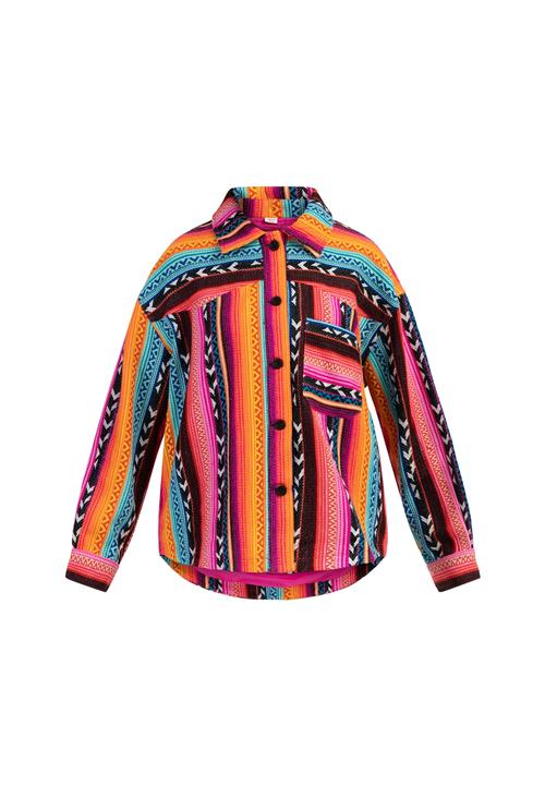 MYMO Overgangsjakke  turkis / orange / neonpink / sort