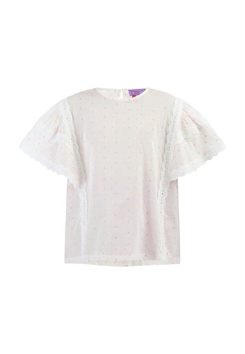 myMo KIDS Bluse  mandarin / koral / magenta / hvid
