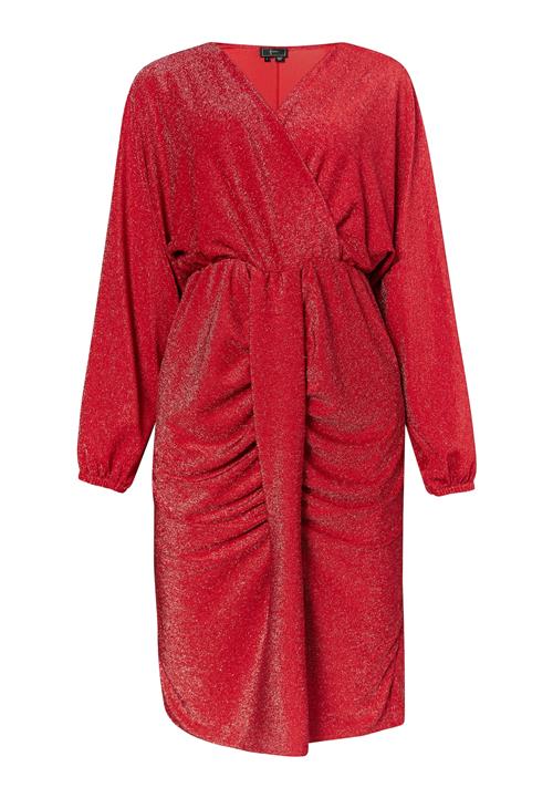 faina Kjole  brandrød / sølv