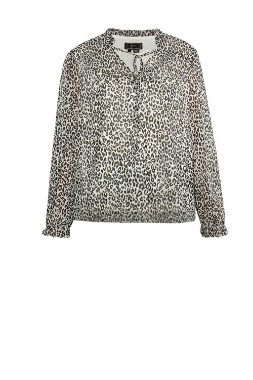 faina Bluse  pastelblå / guld / sort / hvid