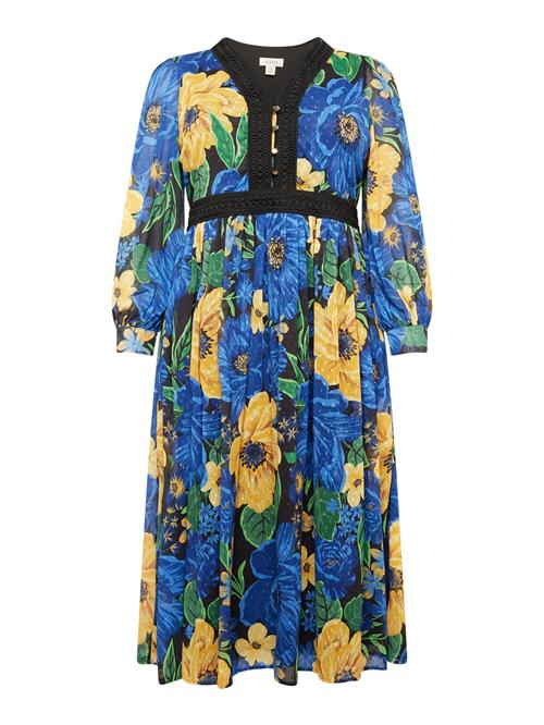 Oasis Curve Kjole  blå / navy / himmelblå / curry