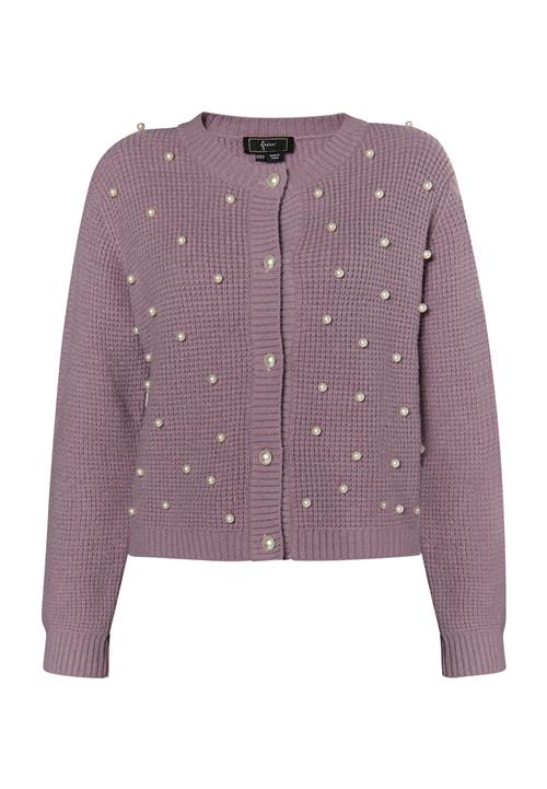 faina Cardigan  lysviolet / perlehvid