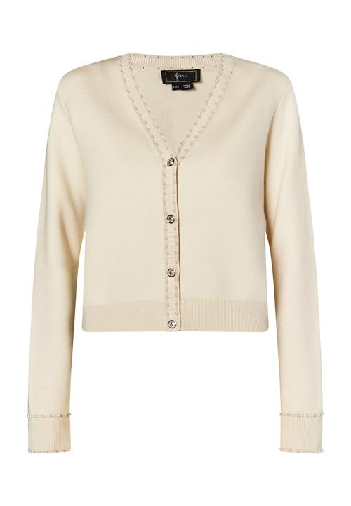 faina Cardigan  lysebeige / perlehvid