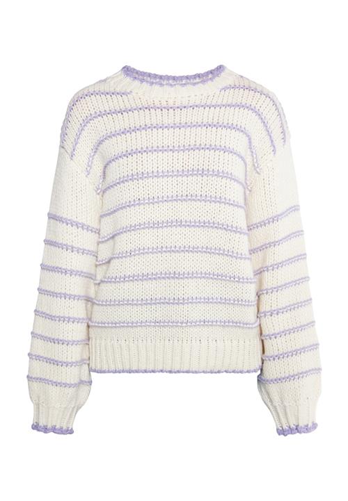 DreiMaster Maritim Pullover 'Grassland'  lilla / uldhvid