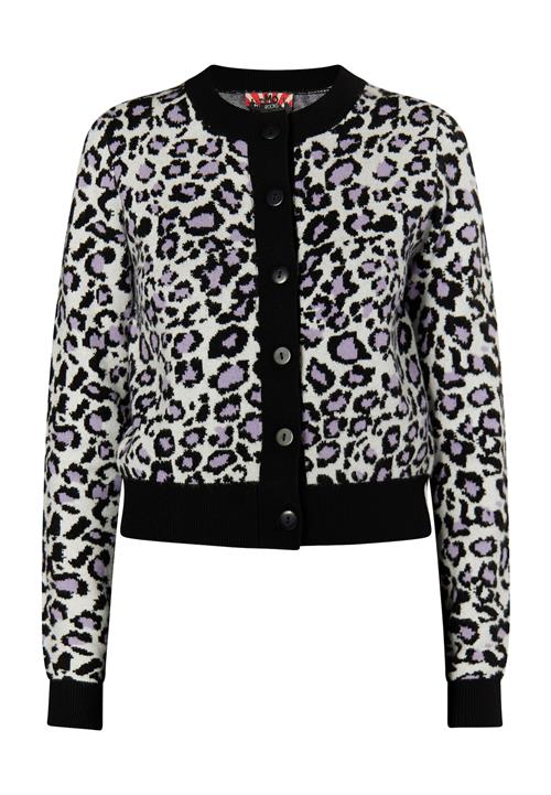 myMo ROCKS Cardigan 'Blonda'  lilla / sort / hvid