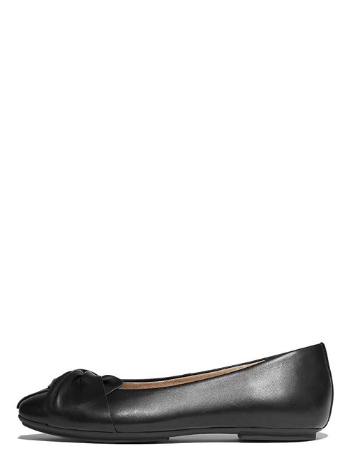 Delicato Soft-Twist Leather Ballet Flats FitFlop Black