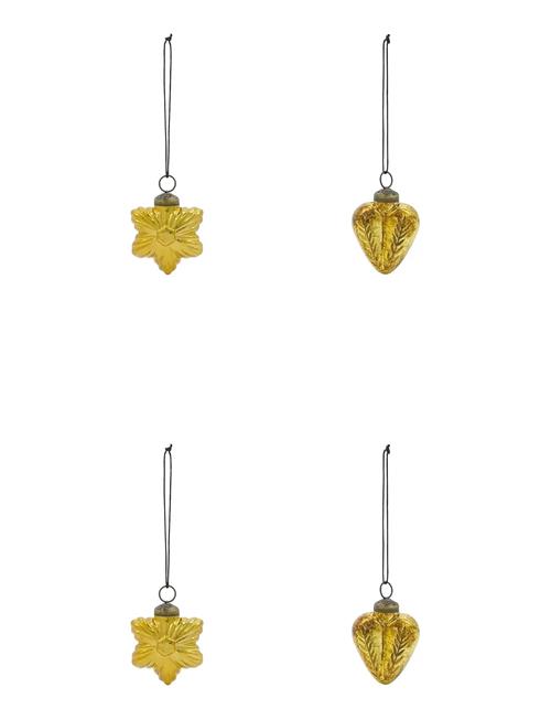 Julepynt, Hdheart And Star, Gylden House Doctor Gold