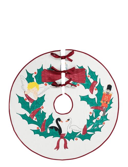 Christmas Wreath Tree Skirt Anna + Nina White