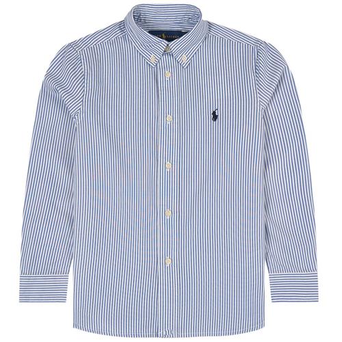 Ralph Lauren Slim Fit Stribet Oxford-skjorte Bsr Blue White 6-7 Years  Blå  136-138 cm  mand