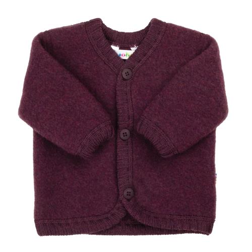 Joha Cardigan I Blød Uld Plum  Plum-90 cm  Lilla  90 cm  unisex