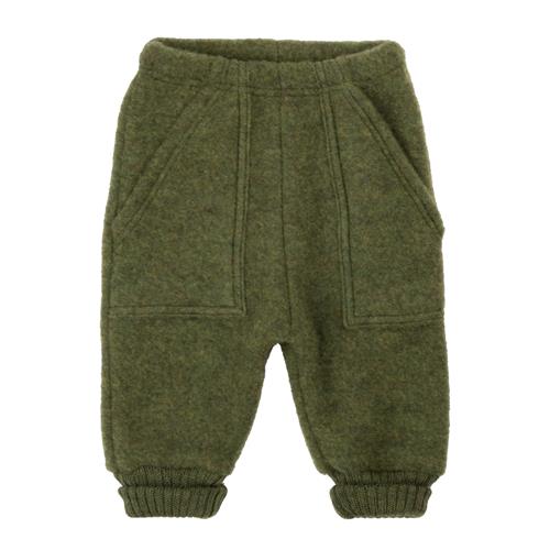 Joha Baggy Bukser I Blød Uld Dark Olive  Dark Olive-100 cm  Grøn  100 cm  unisex