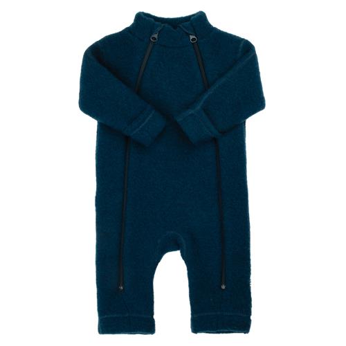 Joha Jumpsuit I Blød Uld 2 In1 Dark Turquoise  Dark Turquoise-60 cm  Blå  60 cm  unisex