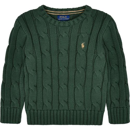 Ralph Lauren Kabelstrikket Sweater Bottle Green  Bottle Green 109-116cm  Grøn  109-116 cm  mand