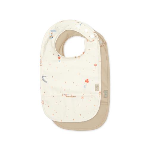 Cam Cam 2-pak Hagesmæk Med Lomme Carousel  Carousel 1-3 Y  Rød  1-3 år  unisex