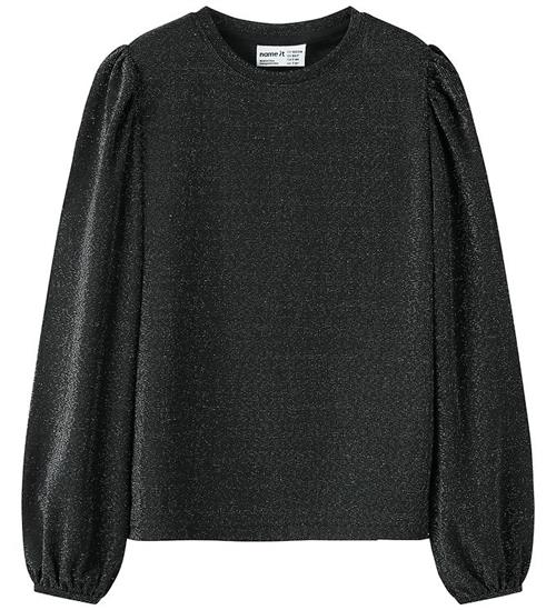 Se Name It Bluse - NkfRoisin - Sort m. Glimmer ved KidsWorld
