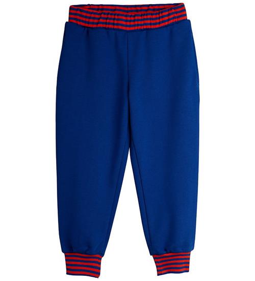 Mini Rodini Sweatpants - Striped - Blå