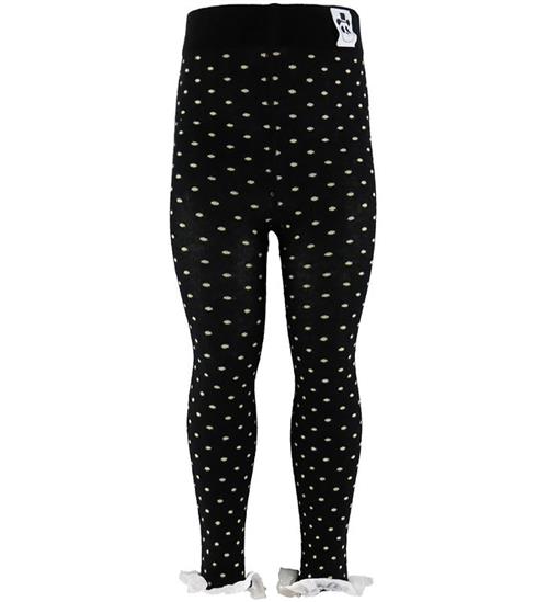 Mini Rodini Leggings - Polka Dot Lace - Sort
