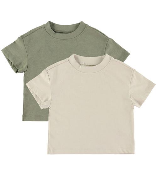 Minymo T-shirts - Loose Fit - 2-pak - Vetiver