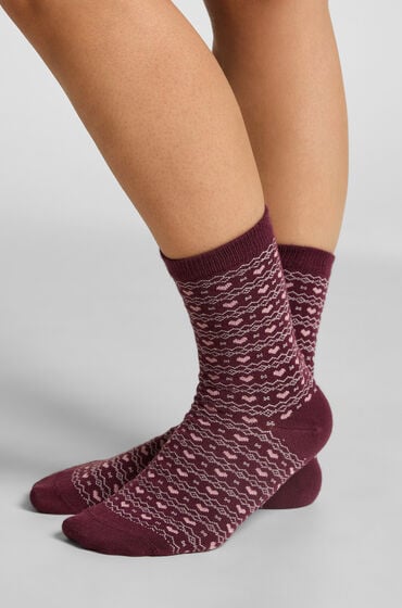 Hunkemöller Crew-sokker i modal Lilla