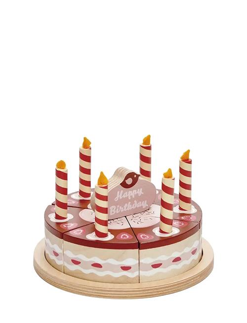 Birthday Cake - Chocolate Tender Leaf Patterned