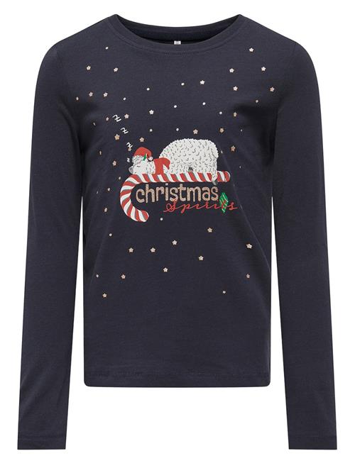 Kogxmas Yrsa Christmas Reg L/S Top Jrs Kids Only Navy