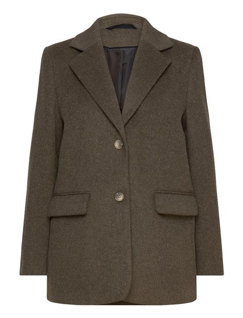 Slfsasja Wool Blazer B Selected Khaki