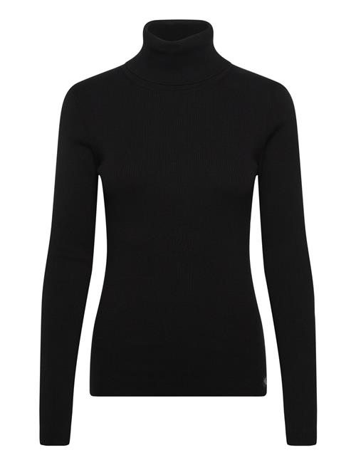 Woven Label Roll Neck Sweater Calvin Klein Jeans Black