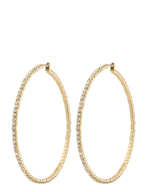 Sidney Crystal Hoop Earrings Gold-Plated Pilgrim Gold