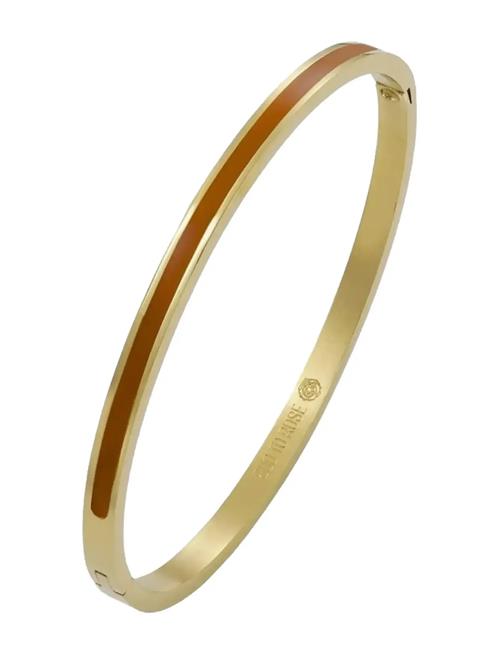 Minnie Enamel Amber/Gold Bracelet 4Mm Bud To Rose Gold