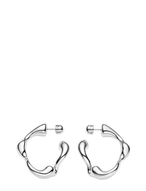 Splash Hoops Small Silver - Pair Maria Black Silver