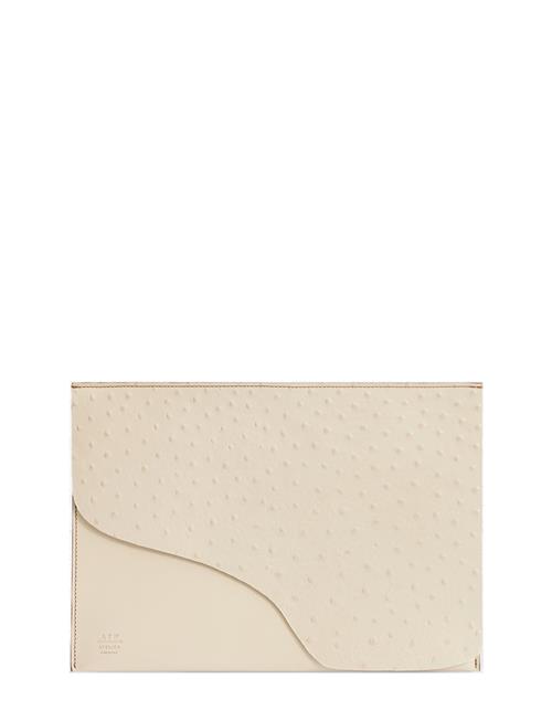 Sardegna Media Linen Printed Ostrich/Vacchetta ATP Atelier Cream