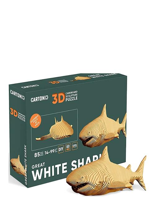 Cartonic 3D Puslespil Haj Cartonic Brown